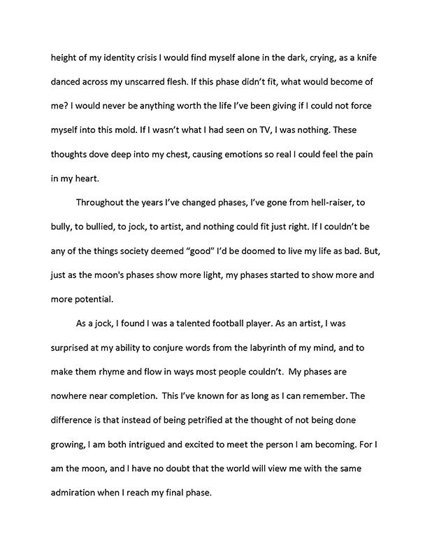 The Moon and Me - 12th Grade Essay